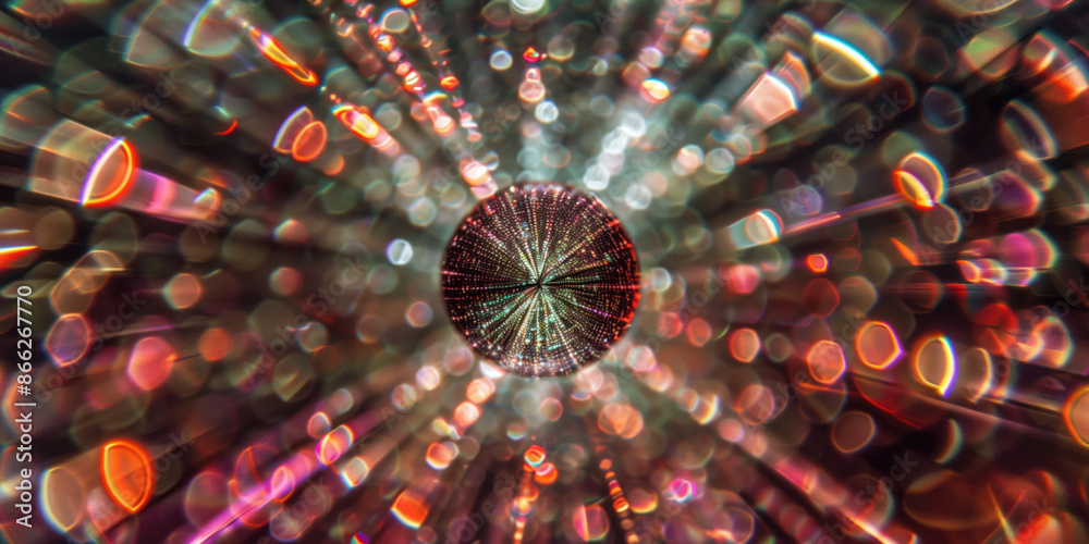 Poster abstract illustration of singularity concept. origin of life. space and science. background image. c