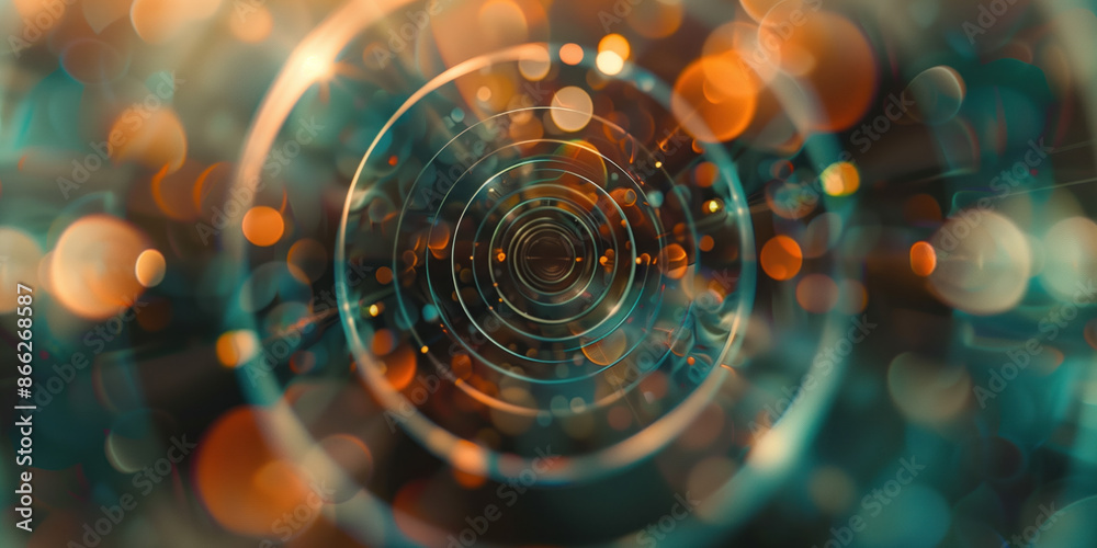 Poster abstract illustration of singularity concept. origin of life. space and science. background image. c