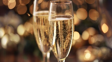Champagne or Sparkling Cider, New year celebration