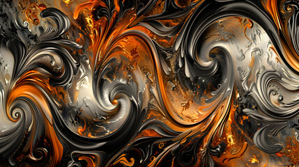 Harmonious Swirls: A Symphony of Colors and Shapes in Abstract Pattern Art
