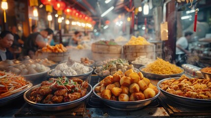 Obraz premium A delightful exploration of culinary diversity and cultural heritage can be had by taking on a local food challenge in the Asia Pacific region.