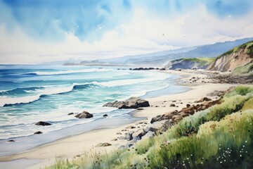 Obraz premium Landscape beach outdoors horizon.