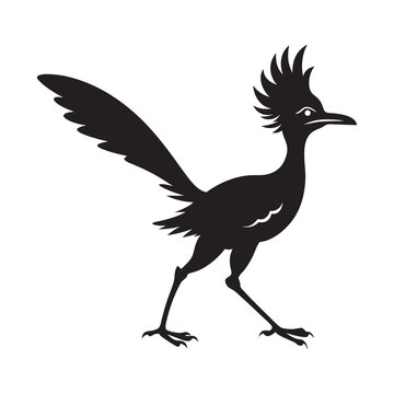 recommend clip art: roadrunner runner bird  silhouette vector illustration