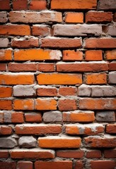 Fototapeta premium detailed weathered brick texture surface, aged, worn, distressed, rustic, antique, ancient, rough, classic, vintage, patina, cracked, faded, shabby