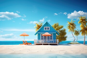 Fototapeta premium Summer nature beach architecture.