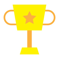 Trophy Vector Flat Icon Design
