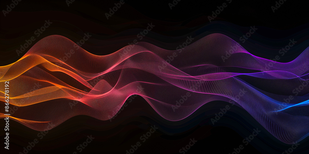 Wall mural abstract colorful background with wave lines. texture for creativity and design
