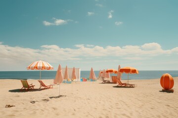 Naklejka premium Beach outdoors horizon nature.