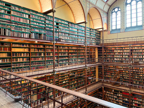 Amsterdam, the Netherlands. June 10, 2024. the library of the Rijksmuseum in amsterdam.