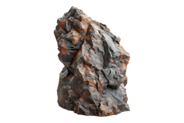 Igneous rock isolated on transparent background
