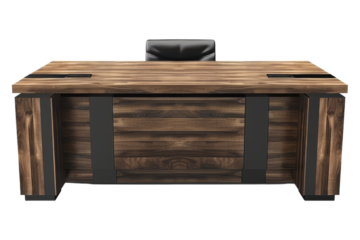 Office table isolated on transparent background