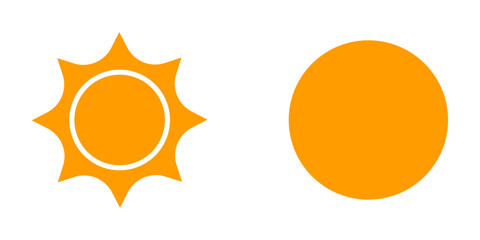 Sun and full moon sign vector illustration design