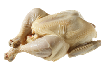 Raw chicken isolated on transparent background