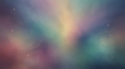 Obraz premium Abstract pastel gradient background with soft light rays and subtle bokeh, featuring a blend of pink, purple, blue, green, and yellow hues for a dreamy, ethereal feel.