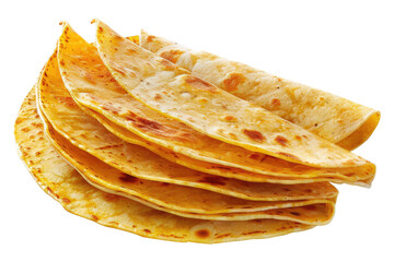 Tortilla slice isolated on transparent background