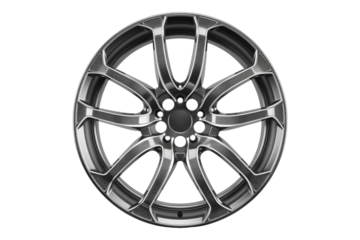 Alloy wheel isolated on transparent background