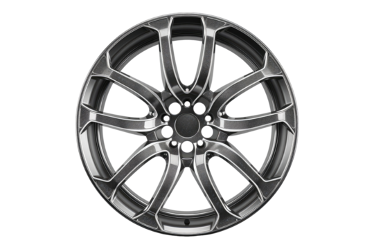 Alloy wheel isolated on transparent background