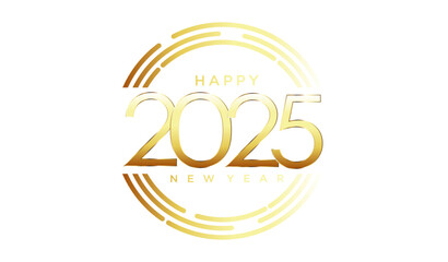 Obraz premium 2025 Happy New Year