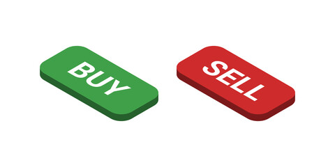 Forex trading buy-sell button transparent for web and apps.