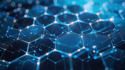 Obraz premium Abstract Blue and White Network Pattern