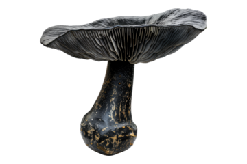 Black ear mushroom isolated on transparent background