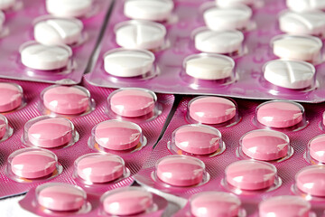Contraception and pregnancy: blister with pills