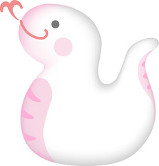 可愛い蛇のキャラクターイラスト