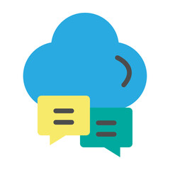 Cloud Messaging Vector Flat icon design