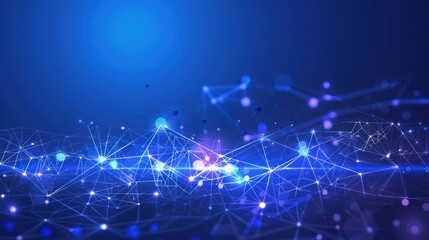 Abstract Blue Network Background