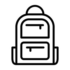 Backpack Line Icon Design