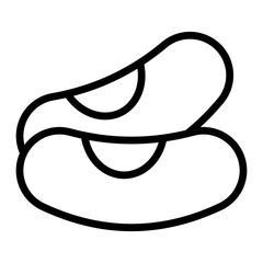 Beans Line Icon Design