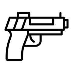 Gun Line Icon Design