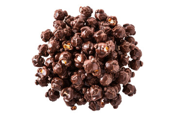 Fototapeta premium Chocolate popcorn isolated on transparent background