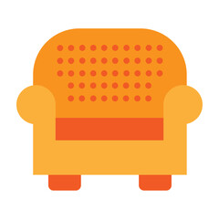 Armchair Vector Flat Icon Design