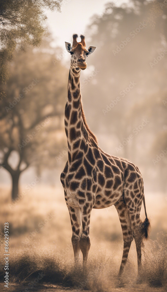Wall mural giraffe businessperson giraffe animal wildlife