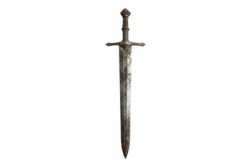Old sword isolated on transparent background