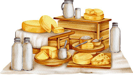 Dairy Products Watercolor
