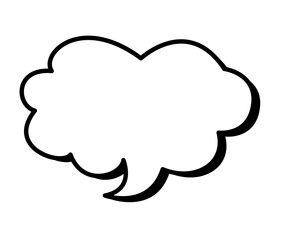 Comic book speech bubble icon. Speech bubble for comics. Cloud symbol. Easy editable vector design