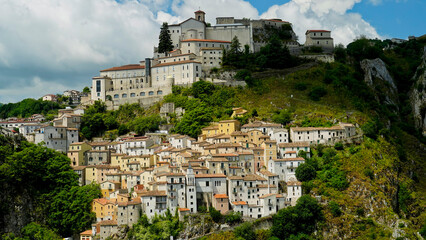 Panoramica del borgo antico di Muro Lucano, Potenza, Basilicata. Italia