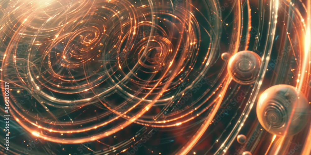 Poster abstract illustration of singularity concept. origin of life. space and science. background image. c