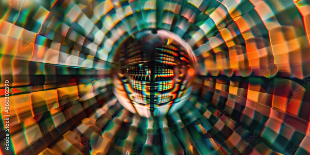 Poster abstract illustration of singularity concept. origin of life. space and science. background image. c