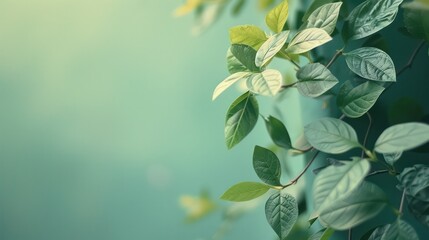 A leafy green plant with a blue background