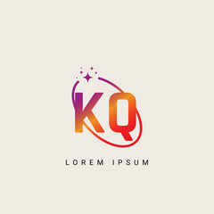 Fototapeta premium KQ QK unique logo vector template illustration