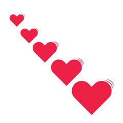 Multiple Color hearts illustration 