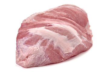 Chilled pork ham, isolated on white background. High resolution image.