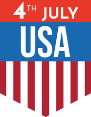 independence  day USA vertical badge  design
