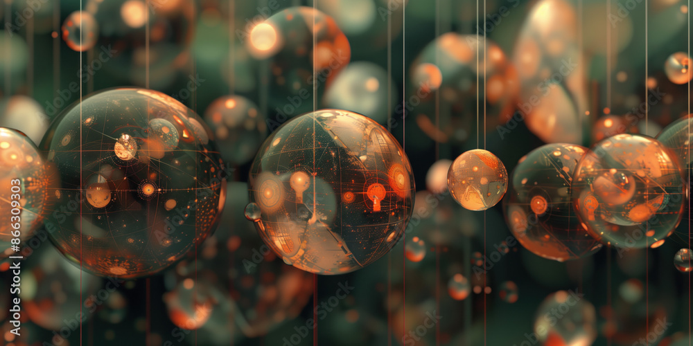 Poster abstract illustration of singularity concept. origin of life. space and science. background image. c