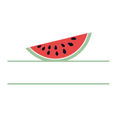 A slice of watermelon split border