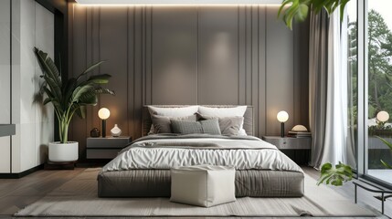 room with a bed, bedroom interior design, interior design ideas, home design, cozy bedroom, king size bed