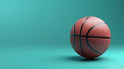 Obraz premium 3D Illustration Of A Basketball With Image Effects, High Quality Background